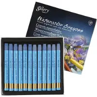 Packlinq Aquarelkrijt, dikte 8 mm, l: 9,3 cm, hemelsblauw (337), 12stuks