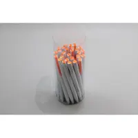 Packlinq Plastic Koker Rond 8x50cm vaste Bodem en los Deksel (25 stuks)