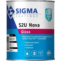 Sigma S2U Nova Gloss | Hoogglans Lakverf Binnen 1 LTR - Kleur|1|2