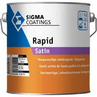 Sigma Rapid Satin | Sneldrogende Zijdeglans Lakverf Buiten 2,5 LTR - Kleur|1|2