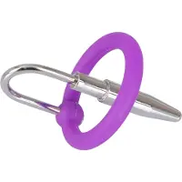 You2Toys - - siliconen eikelring met taps toelopende dilator (paars-zilver)