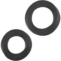 Shots toys Endless Cockring 2 Siliconen Penisringen Groot en Normaal - Zwart