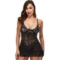 Baci Mini Kanten Jurkje Zwart M/L