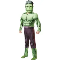 Marvel LUXE VERKLEEDKOSTUUM HULK GEVOERD JONGEN 7/8 JAAR Groen, Anijs, Munt, Water