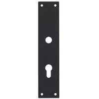 Intersteel renovatieschild rechthoekig 250x55x2mm profielcilindergat 72mm - RVS/mat zwart