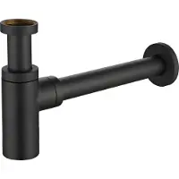 Wiesbaden Sifon Star Luxe Muurbuis met Roset 5/4" Mat-zwart