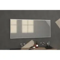Brauer Onyx rechthoekige spiegel 160x70cm RVS geborsteld