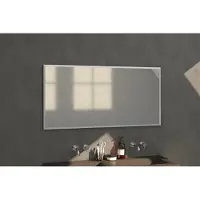 Brauer Onyx rechthoekige spiegel 140x70cm RVS geborsteld