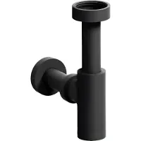 Clou minisuk bekersifon voor fontein 1 1/4" mat zwart