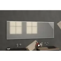 Brauer Onyx rechthoekige spiegel 200x70cm RVS geborsteld