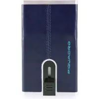 Piquadro Blue Square Creditcard Case With Sliding System night blue pasjeshouder