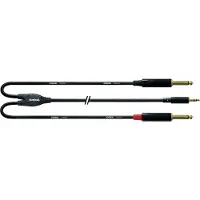 Cordial 1,5 m REAN Connector 3,5 mm/ 2 x 6,3 mm Klinke Y-Kabel