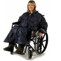 Splash Poncho - deluxe - mouwen - blauw