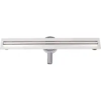 Brauer Douchegoot XS met flens en draaibare sifon 3x80cm RVS geborsteld