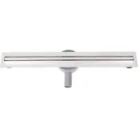 Brauer Douchegoot XS met flens en draaibare sifon 3 x 90 RVS geborsteld