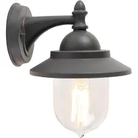 QAZQA Romantische buitenwandlamp donker grijs - Oxford
