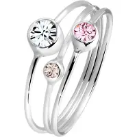 Elli Ring beige / oudroze / zilver