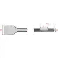 Rotec 6-kant Spadebeitel 80x400mm 6-kant ø28,0 met uitsparing - 2156020