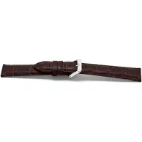 Claudio Calli Horlogeband H348Z Croco Bruin Zilver 22x20 mm