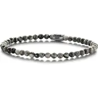 Frank 1967 7FB 0316 Armband Beads Jaspis 4 mm grijs 20 cm