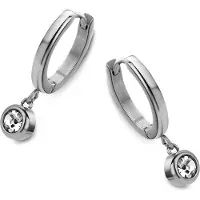 CO88 Collection Collection Sparkle 8CE 70108 Stalen Oorringen - Hart 6 mm - Zilverkleurig