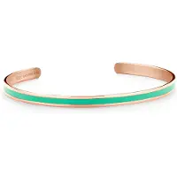Key Moments 8KM B00546 Stalen Open Bangle One-size (60 x 50 x 4 mm) Roségoudkleurig / Mint