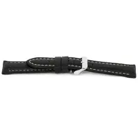 Claudio Calli Horlogeband I018 Grain Gevuld Zwart XL 24x22 mm NFC