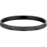Kaliber Pyramid 7KB 0087L Stalen Bangle met Pyramides - Maat L - Zwart