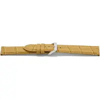 Claudio Calli Horlogeband F339Z Croco Beige Zilver 18x16 mm
