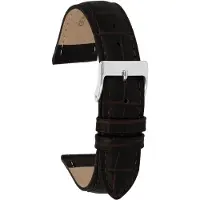 Claudio Calli Horlogeband D332 Leder Croco Mat Bruin 14x12 mm