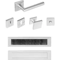 Intersteel voordeurset 6-delig rechthoekig SKG3*** - RVS