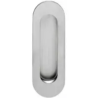 Intersteel Schuifdeurkom ovaal 120x40mm blind rvs