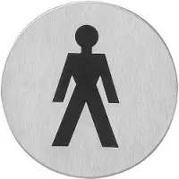 Intersteel Pictogram herentoilet zelfklevend rond