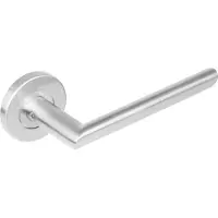 Intersteel Ovale Deurklink Hoek 90 Rozet Met Nok Rvs