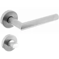 Intersteel Deurkruk Hoek 90gr rozet met toiletsluiting