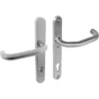 Intersteel Veiligheidsbeslag SKG3 smal ovaal kruk/kruk PC92mm met kerntrekbeveiliging - RVS