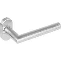 Intersteel Strakke deurklink Hoek 90 ovaal rozet RVS