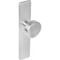 Intersteel Knop op rechthoekig blind langschild - RVS