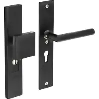 Intersteel Veiligheidsbeslag SKG3 rechthoekig duwer/kruk PC55mm met kerntrek beveiliging - mat zwart