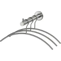 Intersteel Kapstok RVS geborsteld met 3 kledinghangers