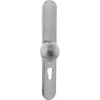Intersteel Knop op XL schild verdekt profielcilindergat 72 mm rvs geborsteld