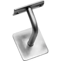 Intersteel Leuninghouder gebogen vierkant hol zadel - RVS