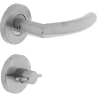 Intersteel Deurkruk Half Rond rozet met sluiting rvs