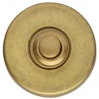 Intersteel Deurbel rond verdekt ø49x7mm - messing getrommeld