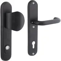 Intersteel Veiligheidsbeslag mat zwart PC92 KT ovaal SKG***