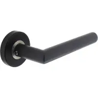 Intersteel deurkruk Jura op rozet verdekt ø53x10mm - RVS/mat zwart