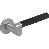 Intersteel Deurkruk Munnikhof Dock Black met ronde rozet ø52x5mm geveerd rvs