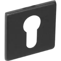 Intersteel Set van 2 cilinderrozetten Tira vierkant zwart