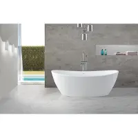 Wiesbaden Eva Solid Surface vrijstaand bad type 178x84x64 cm mat wit