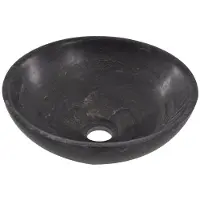 Wiesbaden B waskom 32x32x12cm hardsteen zwart